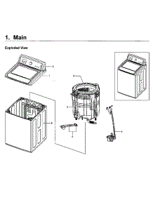 Main Asy parts for Samsung Washer WA5471ABW/XAA-02 from AppliancePartsPros.com