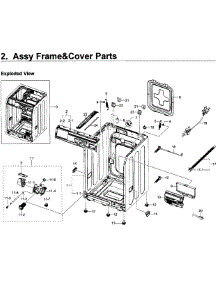 Frame Cover & Parts parts for Samsung Washer WF350ANP/XAA-03 from AppliancePartsPros.com