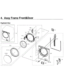Frame Front & Door parts for Samsung Washer WF350ANP/XAA-03 from AppliancePartsPros.com