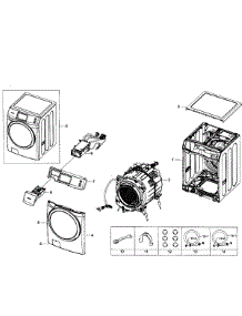 Main Assy parts for Samsung Washer WF457ARGSGR/AA-02 from AppliancePartsPros.com