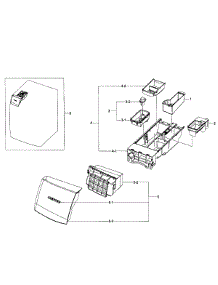 Drawer Assy parts for Samsung Washer WF457ARGSGR/AA-02 from AppliancePartsPros.com