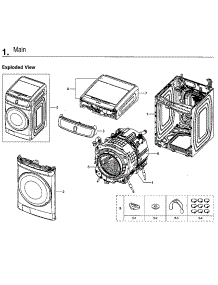 Main Assy parts for Samsung Washer WV60M9900AW/A5-01 from AppliancePartsPros.com
