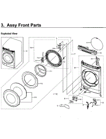Front Assy parts for Samsung Washer WV60M9900AW/A5-01 from AppliancePartsPros.com