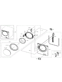 Frame Front & Door parts for Samsung Washer WF330ANW/XAA-03 from AppliancePartsPros.com