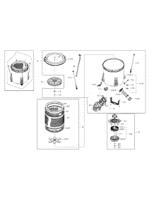 Tub Parts parts for Samsung Washer WA50F9A7DSP/A2-00 from AppliancePartsPros.com