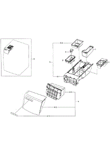 Drawer parts for Samsung Washer WF520ABP/XAA-03 from AppliancePartsPros.com