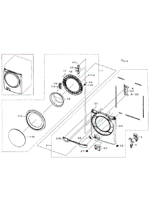 Front Section parts for Samsung Washer WF520ABP/XAA-03 from AppliancePartsPros.com