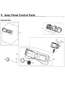 Control Panel parts for Samsung Washer WF45M5500AW/A5-00 from AppliancePartsPros.com