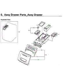Drawer parts for Samsung Washer WF45M5500AW/A5-00 from AppliancePartsPros.com