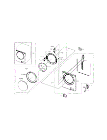 Frame Front & Door parts for Samsung Washer WF330ANB/XAA-07 from AppliancePartsPros.com