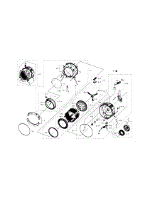 Tub & Drum parts for Samsung Washer WF395BTPASU/A1-01 from AppliancePartsPros.com