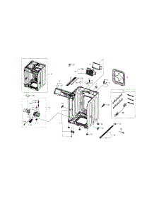 Frame & Cover parts for Samsung Washer WF395BTPASU/A1-01 from AppliancePartsPros.com