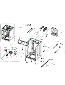 Frame parts for Samsung Washer WF520ABP/XAA-06 from AppliancePartsPros.com