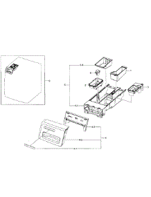 Drawer parts for Samsung Washer WF330ANB/XAA-02 from AppliancePartsPros.com