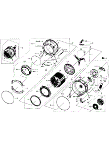 Tub-Drum parts for Samsung Washer WF350ANW/XAA-01 from AppliancePartsPros.com