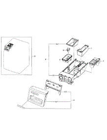 Drawer parts for Samsung Washer WF350ANW/XAA-01 from AppliancePartsPros.com