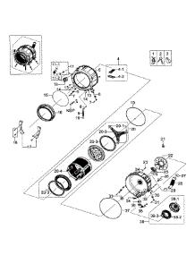 Drum Assy parts for Samsung Washer WF218ANW/XAA-00 from AppliancePartsPros.com