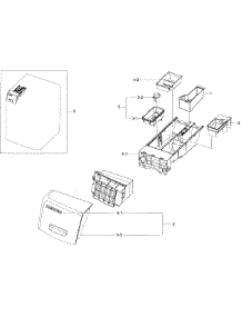 Drawer Section parts for Samsung Washer WF45H6300AW/A2-01 from AppliancePartsPros.com