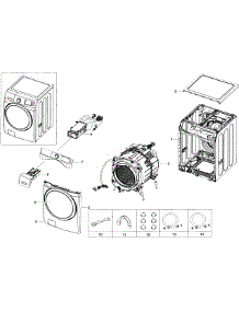 Main Section parts for Samsung Washer WF45H6300AW/A2-01 from AppliancePartsPros.com