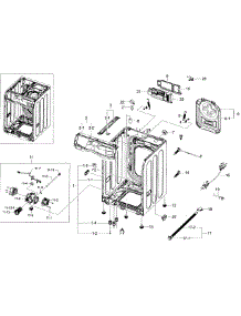 Frame Section parts for Samsung Washer WF45H6300AW/A2-01 from AppliancePartsPros.com
