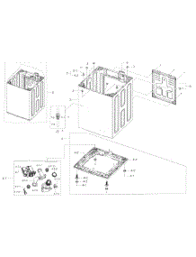 Frame parts for Samsung Washer WA45H7000AW/A2-04 from AppliancePartsPros.com