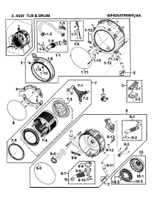 Tub Assy parts for Samsung Washer WF405ATPAWR/AA-00 from AppliancePartsPros.com