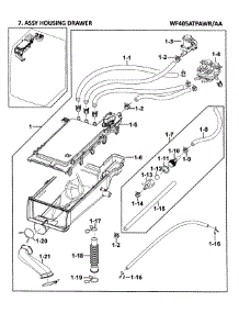 Drawer Housing parts for Samsung Washer WF405ATPAWR/AA-00 from AppliancePartsPros.com
