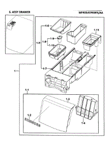 Drawer Assy parts for Samsung Washer WF405ATPAWR/AA-00 from AppliancePartsPros.com
