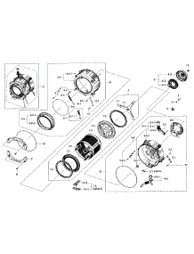 Tub & Drum parts for Samsung Washer WF36J4000AW/A2-00 from AppliancePartsPros.com