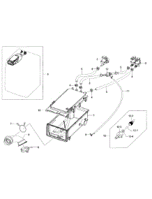 Housing-Drawer parts for Samsung Washer WF36J4000AW/A2-00 from AppliancePartsPros.com