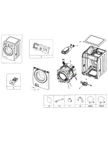 Main Asy parts for Samsung Washer WF36J4000AW/A2-00 from AppliancePartsPros.com