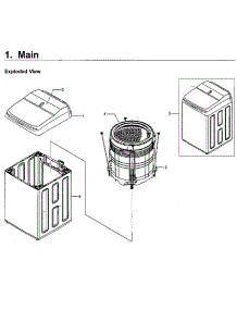 Main Assy parts for Samsung Washer WA54M8750AW/A4-00 from AppliancePartsPros.com