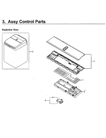 Control Panel parts for Samsung Washer WA54M8750AW/A4-00 from AppliancePartsPros.com
