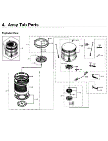 Tub Assy parts for Samsung Washer WA54M8750AW/A4-00 from AppliancePartsPros.com