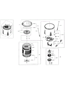 Tub parts for Samsung Washer WA45H7200AW/A2-03 from AppliancePartsPros.com