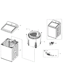 Main parts for Samsung Washer WA45H7200AW/A2-03 from AppliancePartsPros.com
