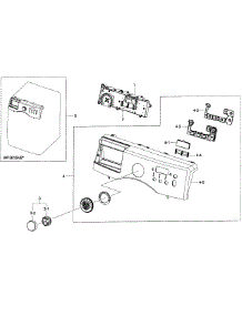 Control Panel parts for Samsung Washer WF365BTBGWR/A2-01 from AppliancePartsPros.com
