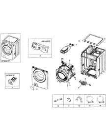 Main Assy parts for Samsung Washer WF365BTBGWR/A2-01 from AppliancePartsPros.com