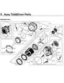 Tub & Drum parts for Samsung Washer WV55M9600AW/A5-00 from AppliancePartsPros.com