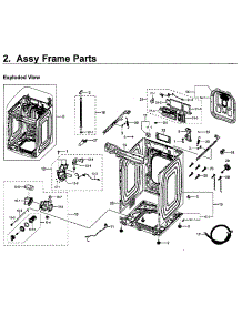 Frame parts for Samsung Washer WV55M9600AW/A5-00 from AppliancePartsPros.com