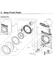 Front Parts parts for Samsung Washer WV55M9600AW/A5-00 from AppliancePartsPros.com