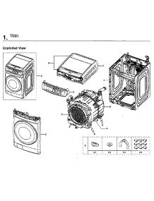 Main Asy parts for Samsung Washer WV55M9600AW/A5-00 from AppliancePartsPros.com