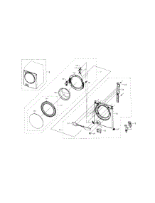 Frame Front & Door parts for Samsung Washer WF395BTPASU/A1-00 from AppliancePartsPros.com