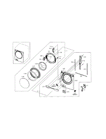 Frame Front & Door parts for Samsung Washer WF448AAP/XAA-06 from AppliancePartsPros.com