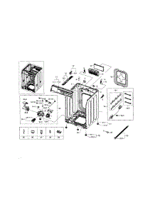 Frame & Cover Parts parts for Samsung Washer WF448AAP/XAA-06 from AppliancePartsPros.com