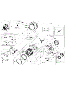Tub Assy parts for Samsung Washer WF45H6100AP/A2-00 from AppliancePartsPros.com