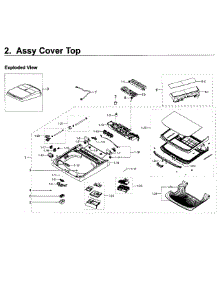 Cover Top parts for Samsung Washer WA50K8600AV/A2-11 from AppliancePartsPros.com