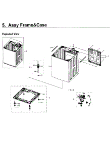 Frame parts for Samsung Washer WA50K8600AV/A2-11 from AppliancePartsPros.com