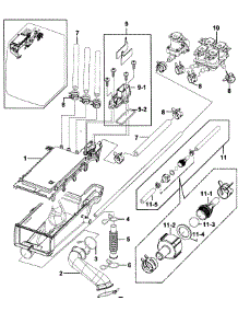 Drawer Housing parts for Samsung Washer WF448AAP/XAA-00 from AppliancePartsPros.com