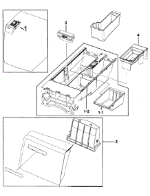 Drawer parts for Samsung Washer WF448AAP/XAA-00 from AppliancePartsPros.com
